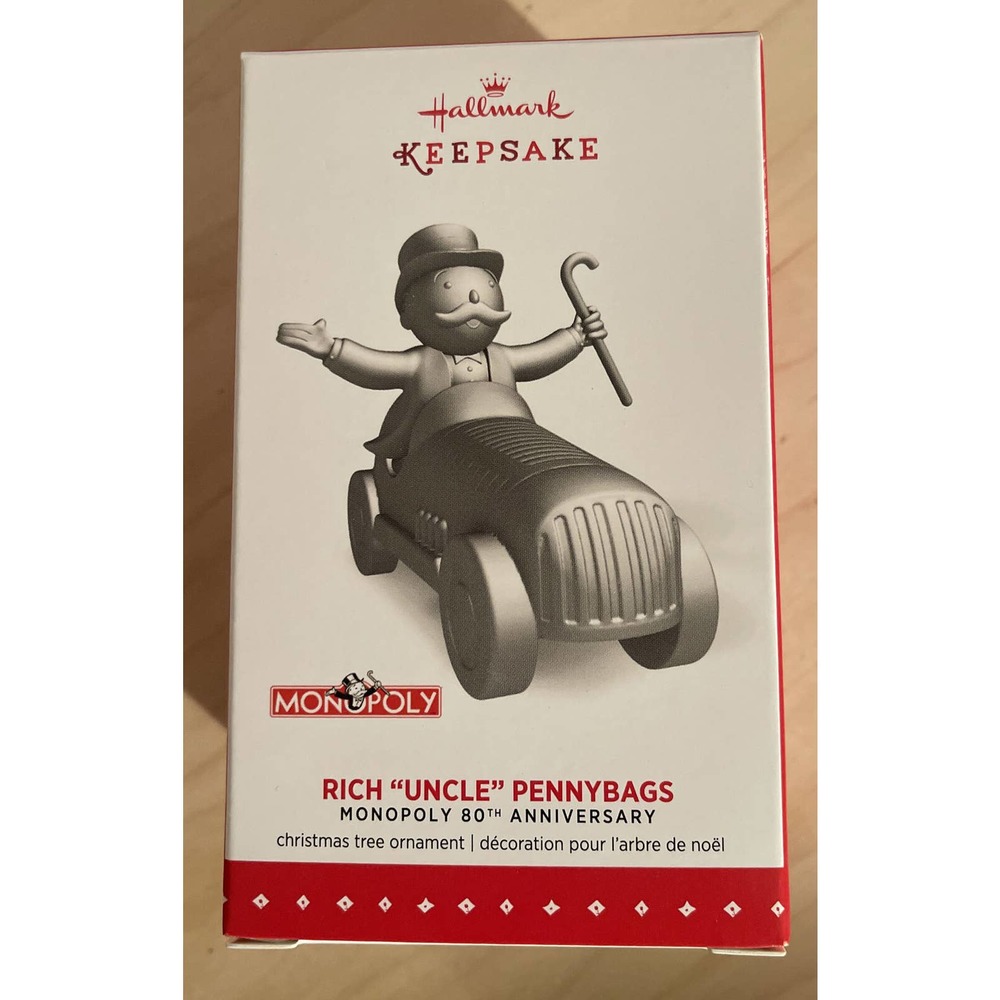 Hallmark Keepsake RICH "UNCLE" PENNYBAGS Monopoly 80th Anniversary LE 2015 NIB,